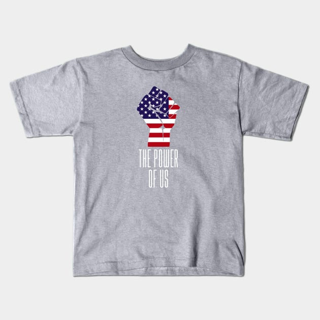 The power of US American flag Kids T-Shirt by Arlette